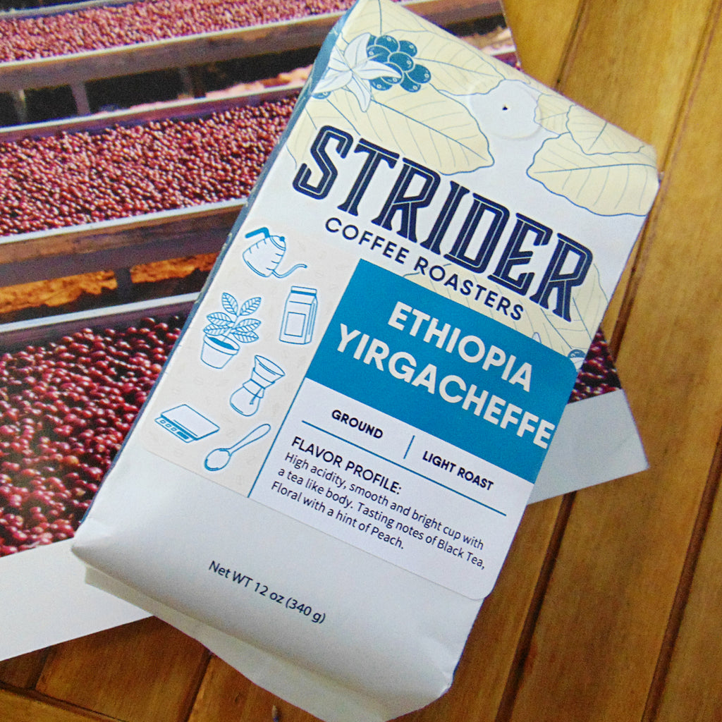 ethiopia yirgacheffe light roast strider coffee ohio