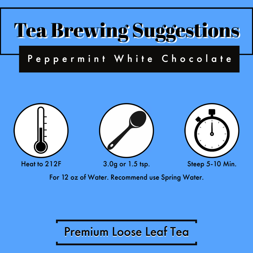 peppermint white chocolate herbal tea brewing suggestions