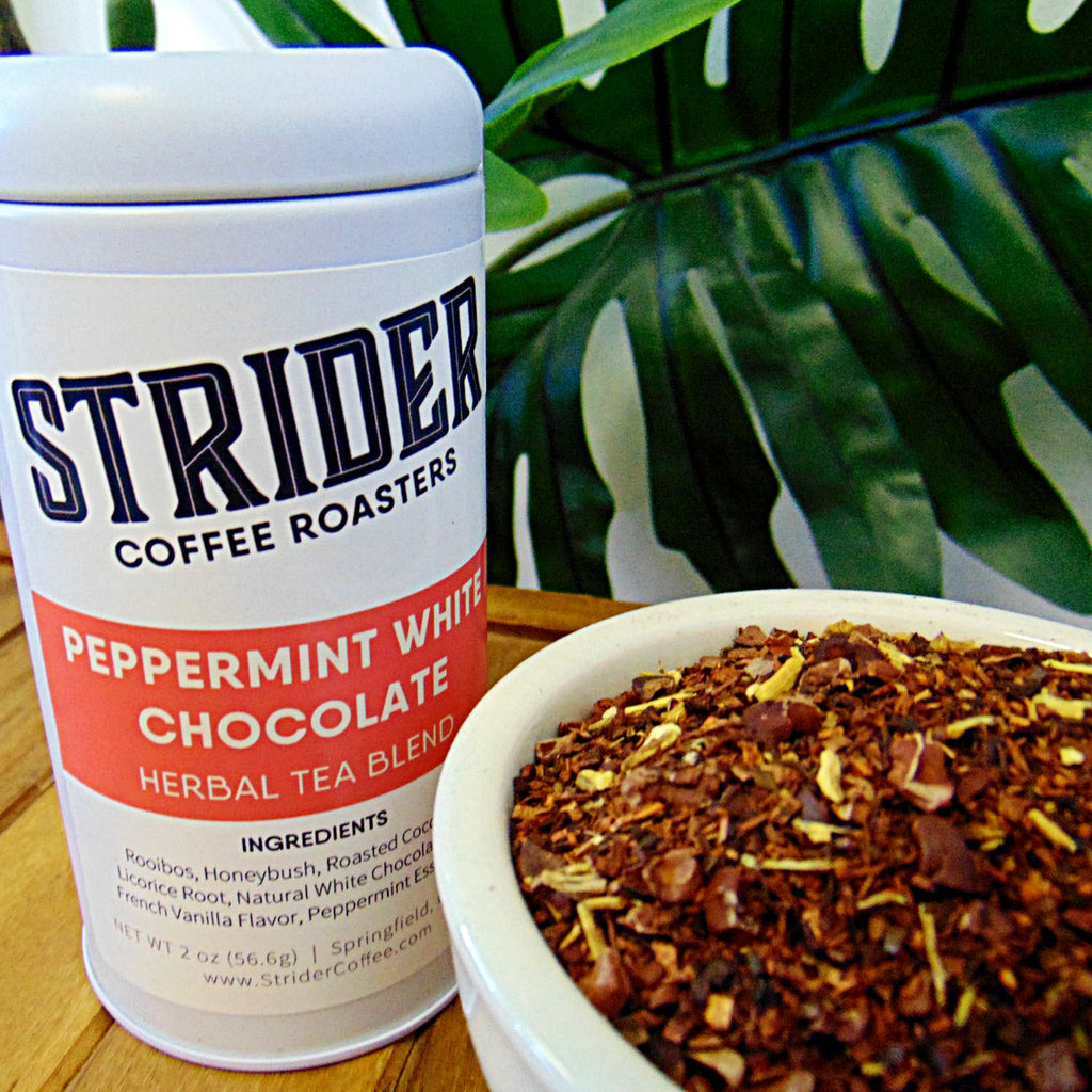 peppermint white chocolate herbal loose leaf tea