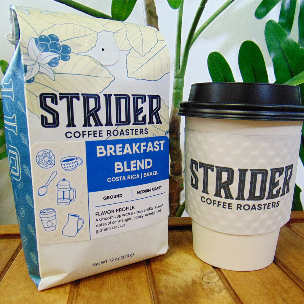 Costa Rican Breakfast Blend Ground Coffee, 12 oz by Strider Coffee - Strider Coffee Roasters -