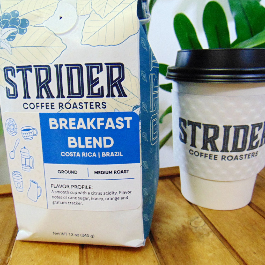 Costa Rican Breakfast Blend Ground Coffee, 12 oz by Strider Coffee - Strider Coffee Roasters -