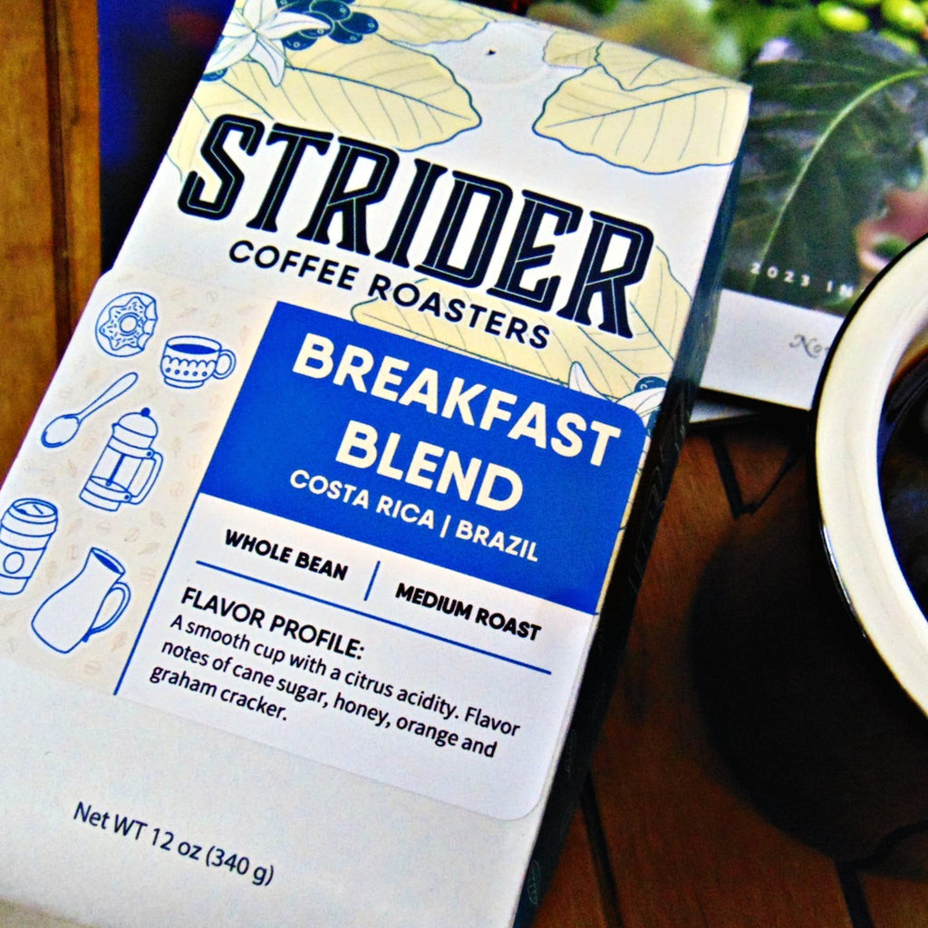 Costa Rica Breakfast Blend Whole Bean Coffee, 12 oz by Strider Roasters - Strider Coffee Roasters -
