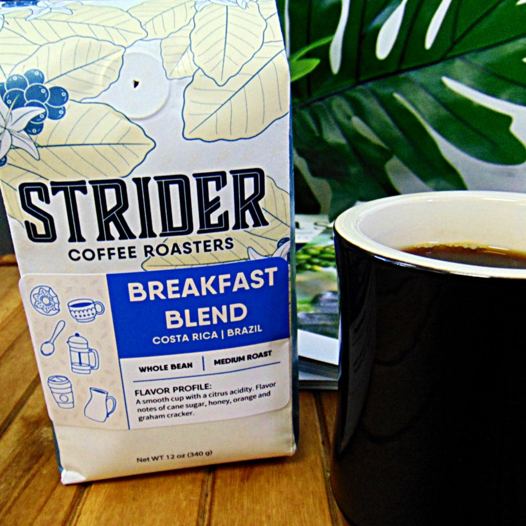 Costa Rica Breakfast Blend Whole Bean Coffee, 12 oz by Strider Roasters - Strider Coffee Roasters -