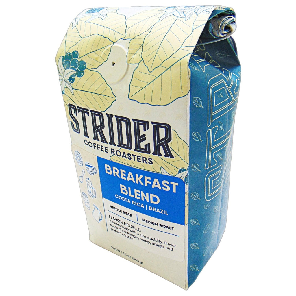 Costa Rica Breakfast Blend Whole Bean Coffee, 12 oz by Strider Roasters - Strider Coffee Roasters -