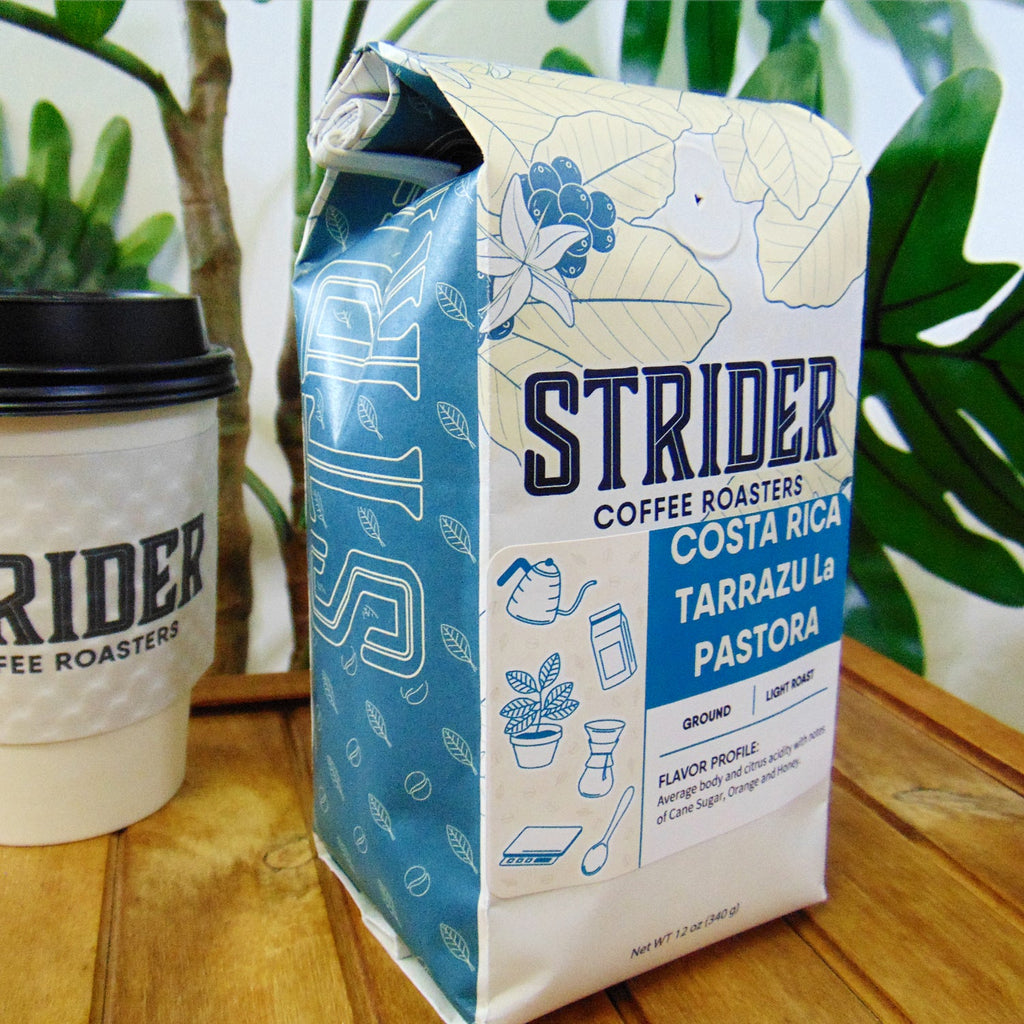 Strider Coffee Roasters, Costa Rica Tarrazu, Light Roast, Ground, Specialty Coffee, 12 ounce, Strider Coffee Roasters