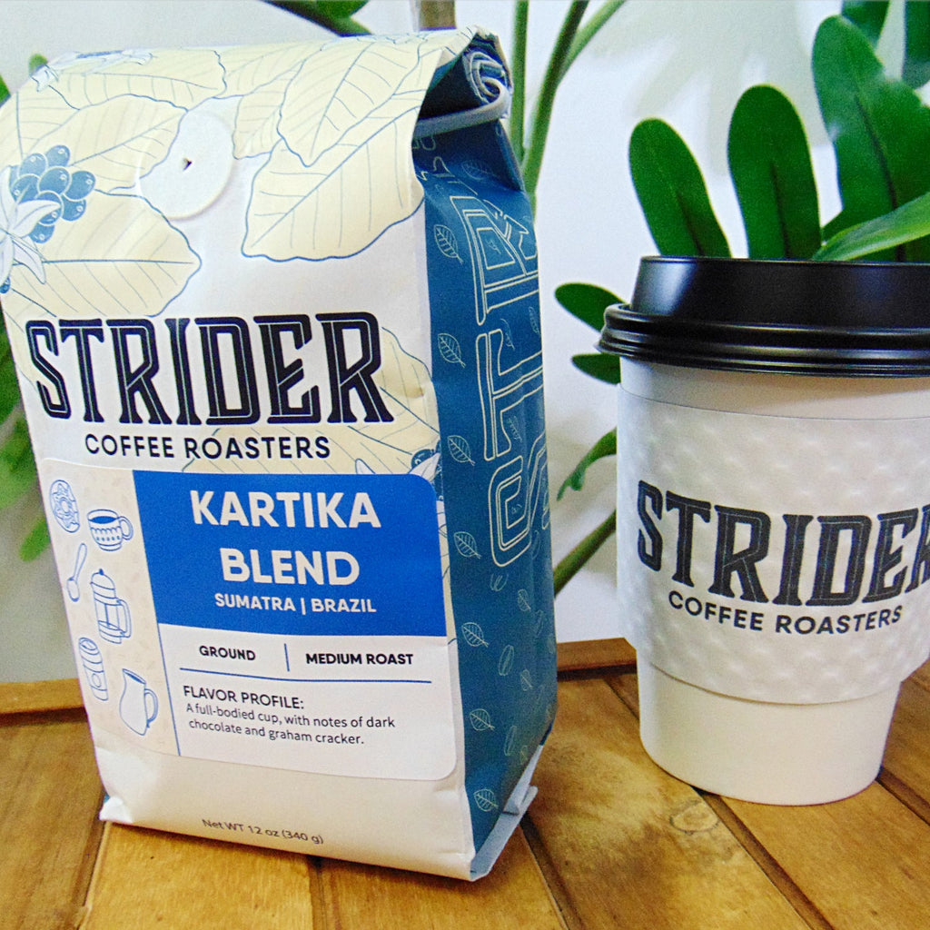Strider Coffee Roasters Kartika Blend - Dark Roast Sumatra Brazil Coffee - 12oz - Strider Coffee Roasters -