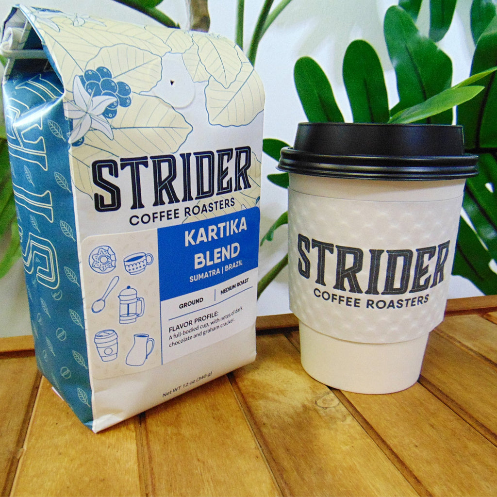Strider Coffee Roasters Kartika Blend - Dark Roast Sumatra Brazil Coffee - 12oz - Strider Coffee Roasters -