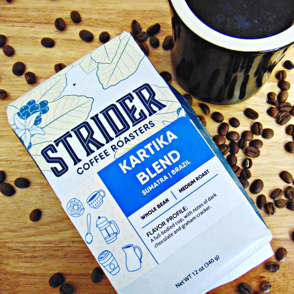 Strider Coffee Roasters Kartika Blend 12 oz Whole Bean Specialty Coffee - Strider Coffee Roasters -