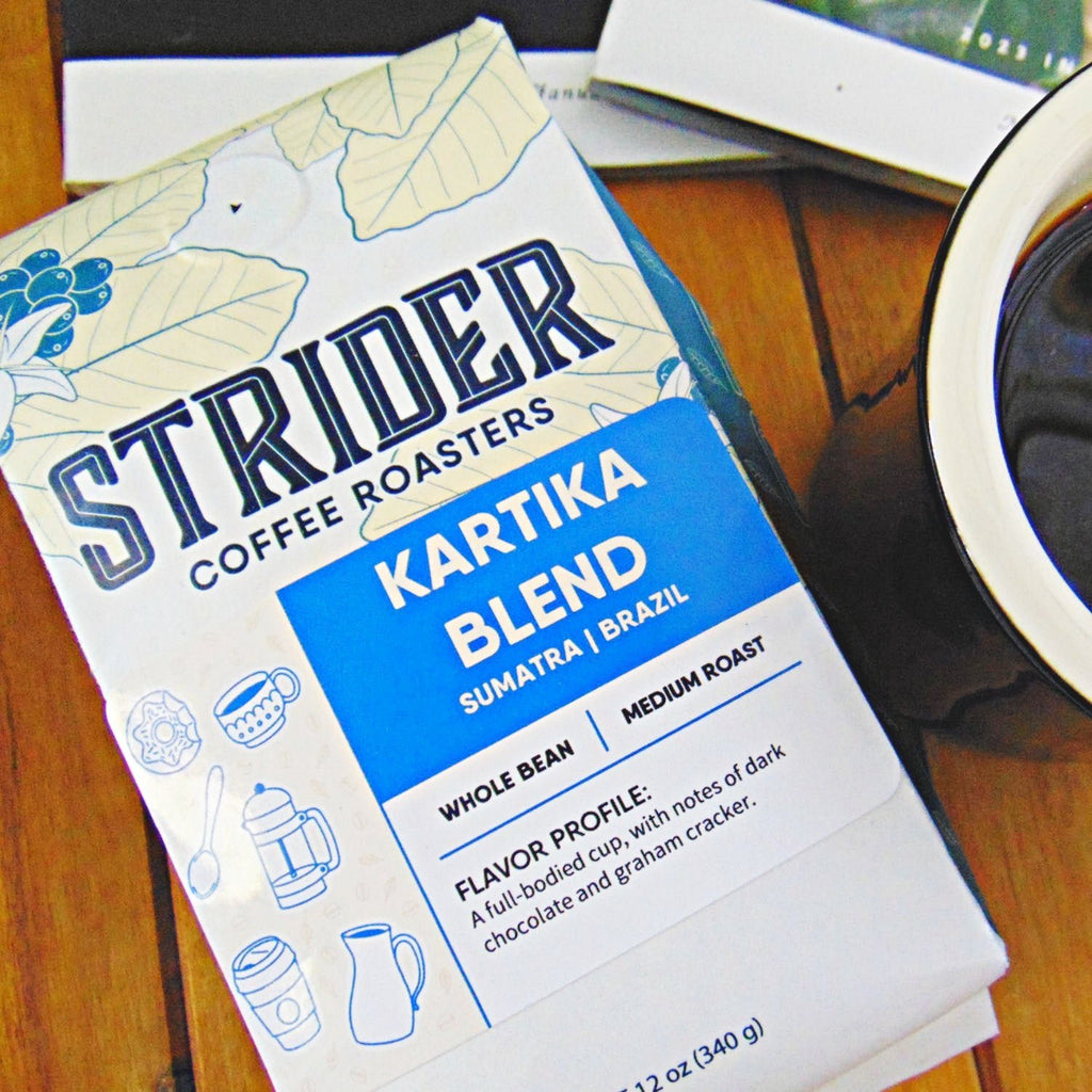 Strider Coffee Roasters Kartika Blend 12 oz Whole Bean Specialty Coffee - Strider Coffee Roasters -