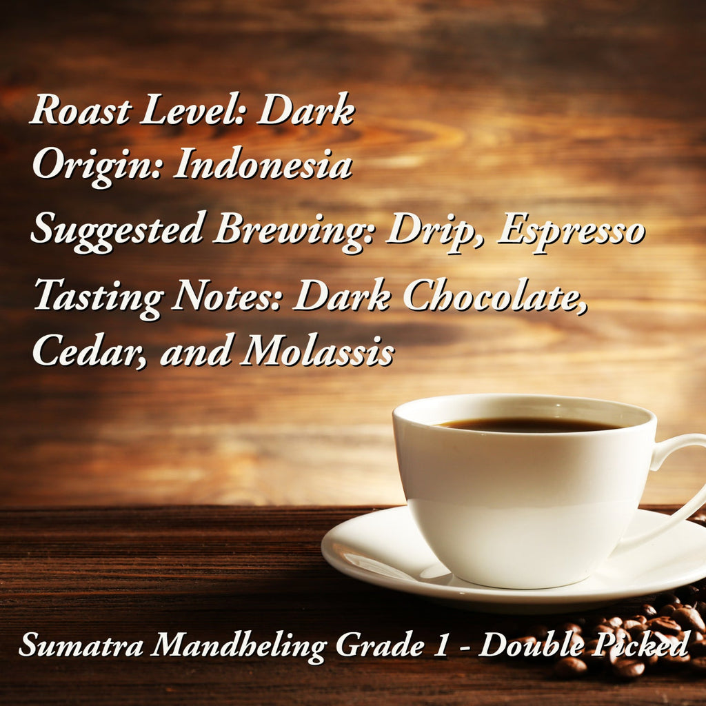 Sumatra Mandheling Dark Roast Ground Coffee - 12 oz - Strider Coffee Roasters -